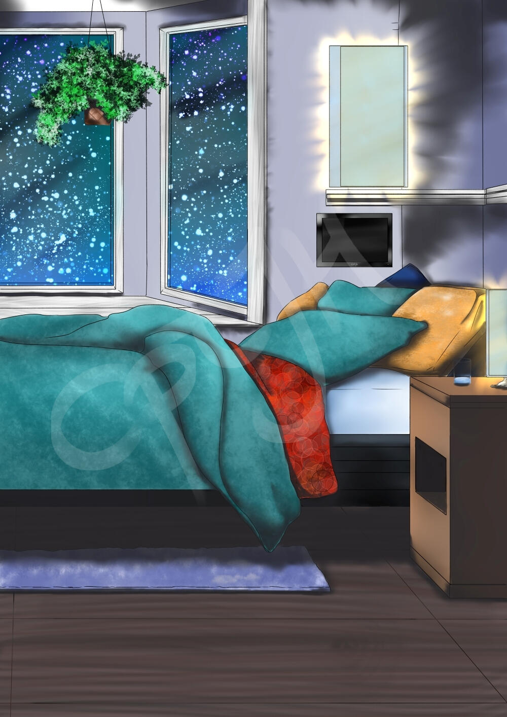 Bedroom Full Color (+Shading)